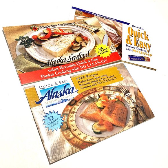 3 Vintage Reynolds Wrap promo Recipe Packets - Picture 14 of 14